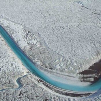 glaciers melting in the Antarctica - Photo credit British Antarctic Survey