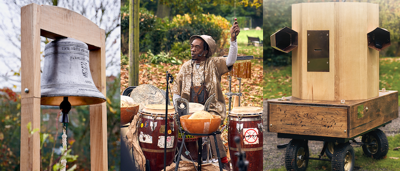 the Tree charter bell, Alex drumming and Future Machine