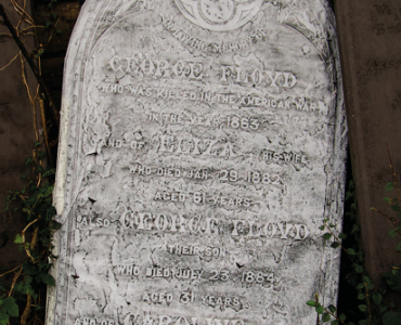 Rubbing taken from a gravestone in Christ Church Gardens, Nottingham