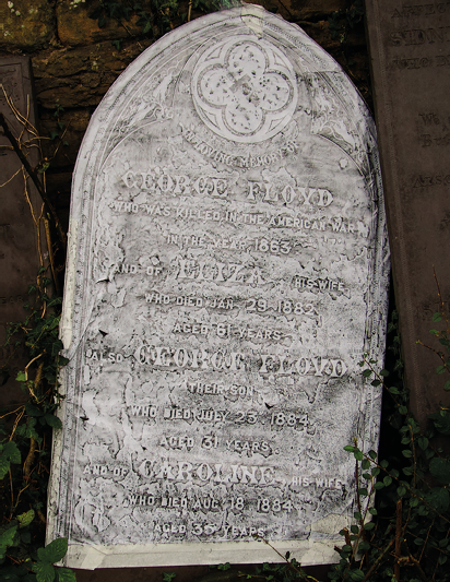 Rubbing taken from a gravestone in Christ Church Gardens, Nottingham