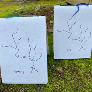 Two booklets for sitting by two different kinds of water flow, Cumbria