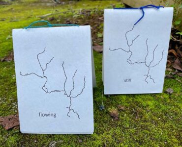 Two booklets for sitting by two different kinds of water flow, Cumbria