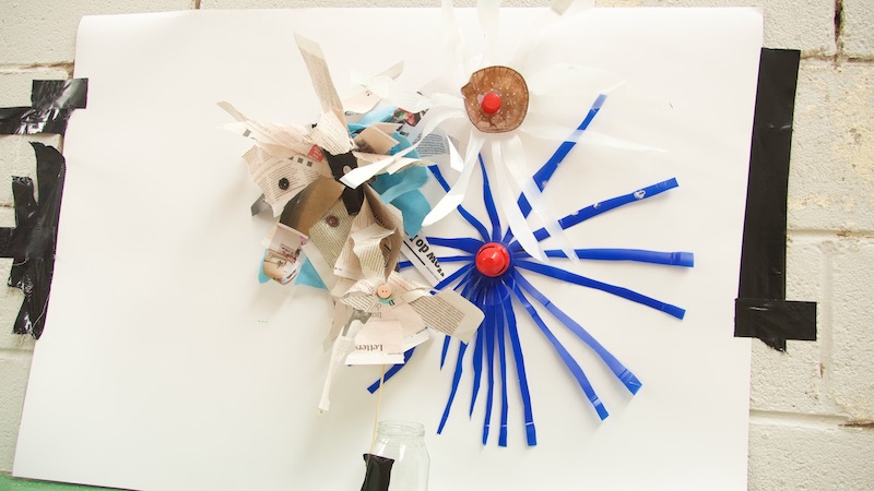 close up of recycled rewilding