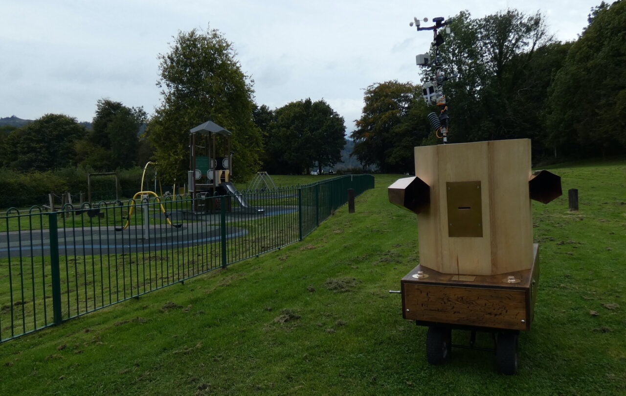 Future Machine by the playground at Rayrigg Meadow
