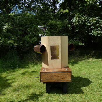 Future Machine in St Catherine's Woods out of season, in June 2025