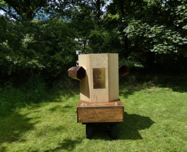 Future Machine in St Catherine's Woods out of season, in June 2025