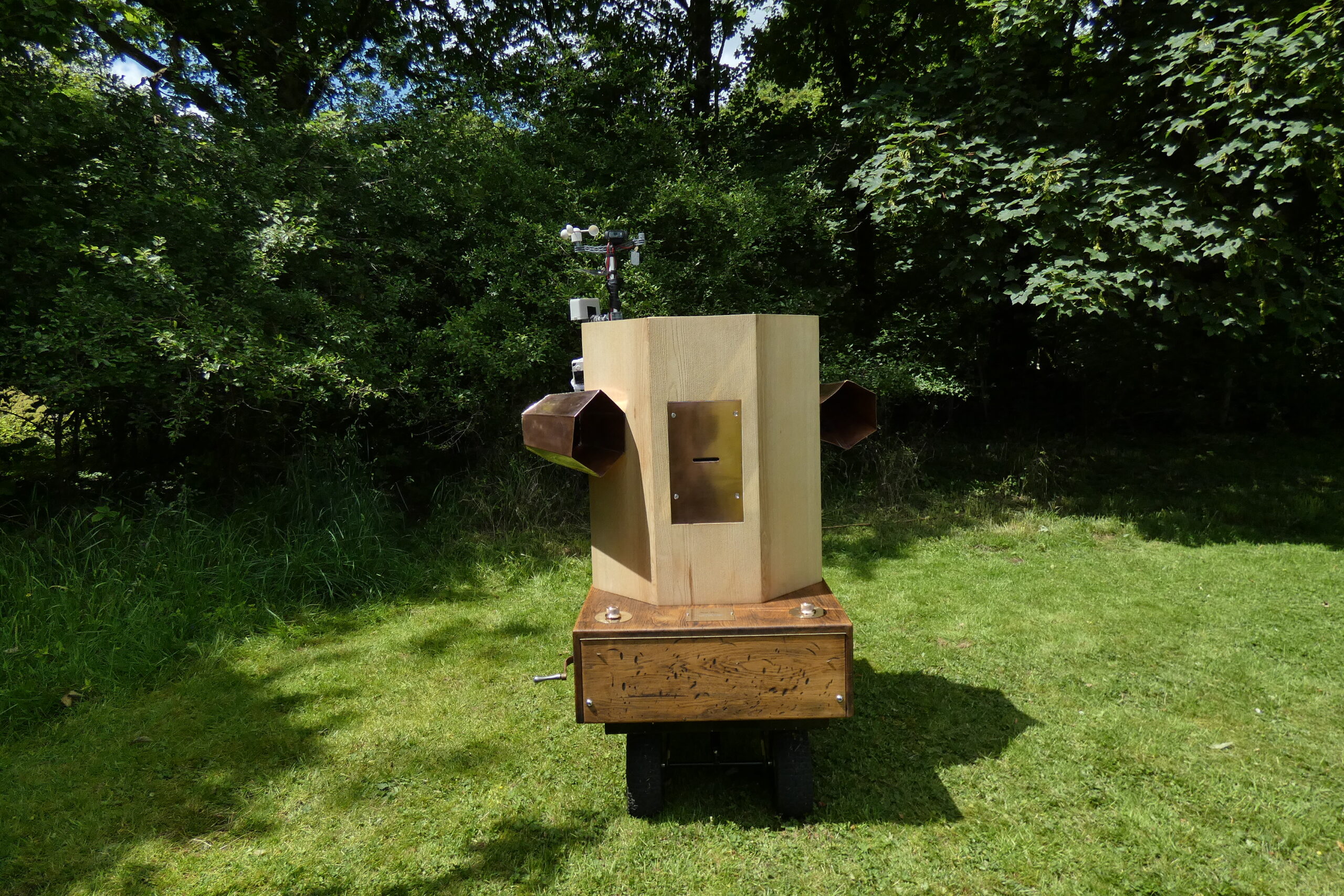 Future Machine in St Catherine's Woods out of season, in June 2025