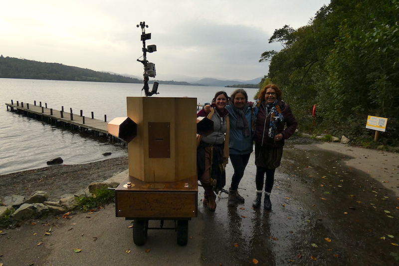 Future Machine by the jetties at Millerground with the guardians